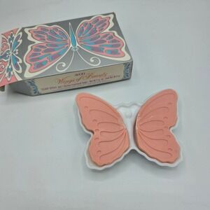Avon Wings of Beauty Butterfly Glass Soap Dish Fragranced Soap Vintage Set OS